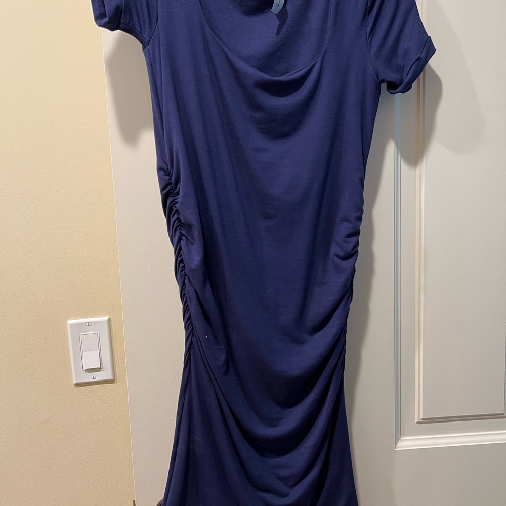 Navy Blue Maternity Mini Dress